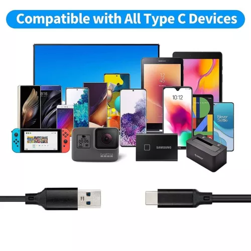 PremiumCord USB C  - USB 3.2 Gen 2 60W 10Gbit/s kábel 0.15m fehér (KU31CK01W)