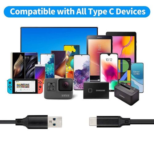 PremiumCord USB C  - USB 3.2 Gen 2 60W 10Gbit/s kábel 0.5m fehér (KU31CK05W)