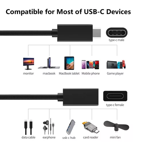 PremiumCord USB C hosszabbító kábel 1.5m (KU31MFA015)