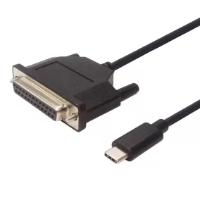   PremiumCord USB C - DB25 anya parallel port kábel 1.5m (KU31PAR)