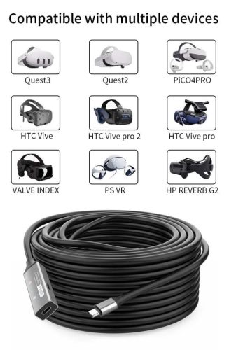 Premiumcord USB C 3.2 gen 1 aktív hosszabbító kábel 10m (KU31REP10AL)