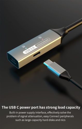 Premiumcord USB C 3.2 gen 1 aktív hosszabbító kábel 10m (KU31REP10AL)