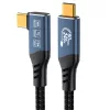 PremiumCord USB4 240W 16K 60Hz 80Gbps 90 fokos kábel 1.2m (KU4CB12)