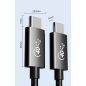 PremiumCord USB4 Thunderbolt 3 kábel 100W 8K 60Hz 0.5m (KU4CX05BK)