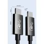 PremiumCord USB4 Thunderbolt 3 kábel 100W 8K 60Hz 1m (KU4CX10BK)