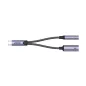   Unitek USB C - 1 x USB C + 1 x 3.5 jack audio adapter (M205A)