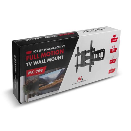Maclean kétkarú fali TV tartó állvány VESA 600x400 (MC-789)