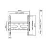 Maclean fix fali TV tartó konzol 23-42" VESA 200x200 (MC-937)