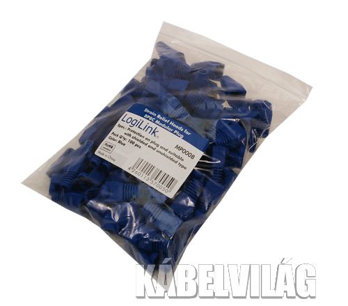 Logilink RJ45 UTP törésgátló, 100db, kék (MP0008)