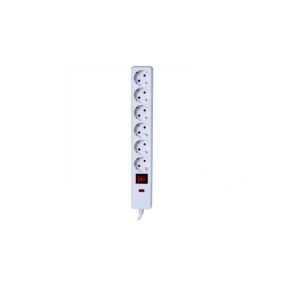   Somogyi 6 utas túlfeszültség védett hálózati elosztó kapcsolóval 1.5m (NVT 06K/WH)