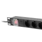   Lanberg rack-be szerelhető hálózati elosztó 5 utas 2m (PDU-05F-0200-BK)