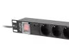 Lanberg rack-be szerelhető hálózati elosztó 6 utas 2m (PDU-06F-0200-BK)