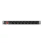 Lanberg rack-be szerelhető hálózati elosztó 7 utas 2m (PDU-07F-0200-BK)