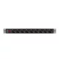   Lanberg rack-be szerelhető hálózati elosztó 9 utas 3m (PDU-09F-0300-BK)