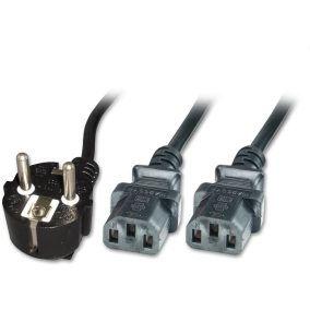 MicroConnect Y hálózati PC tápkábel 2X C13 3m (PE011330)