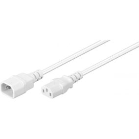   MicroConnect PC hosszabbító C13 C14 tápkábel 0.5m fehér (PE040605W)