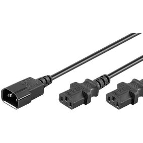   Microconnect Y hosszabbító C13/C14 tápkábel, 1.8m (PE061318)