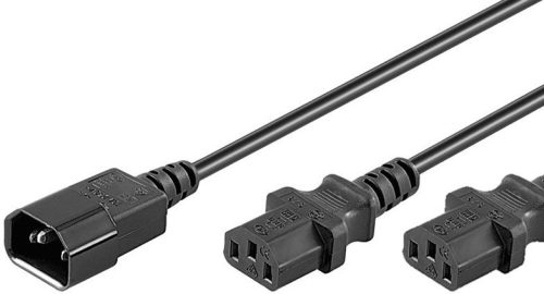 Microconnect Y hosszabbító C13/C14 tápkábel, 1.8m (PE061318)