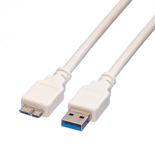 Value USB 3.0 kábel A- Micro B 3m fehér (11.99.8877)