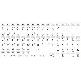   Magyar nyelvű billentyűzet matrica fekete (Stickers_HU_black)
