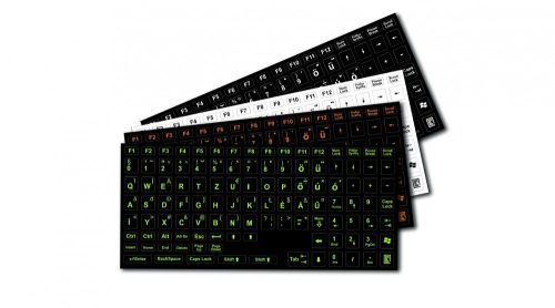Világító magyar nyelvű billentyűzet matrica (Narancs)