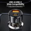Toocki USB C + USB A autós töltő 60W átlátszó adapter (TCC60-LL01)