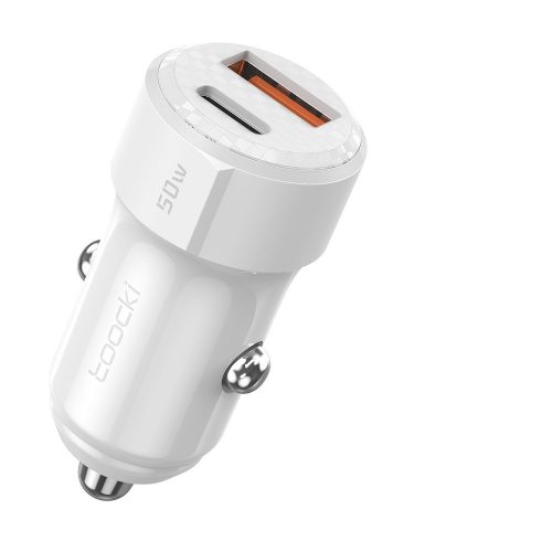 Toocki USB C + USB A autós töltő 50W adapter (TCCAC-LL02)