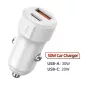 Toocki USB C + USB A autós töltő 50W adapter (TCCAC-LL02)