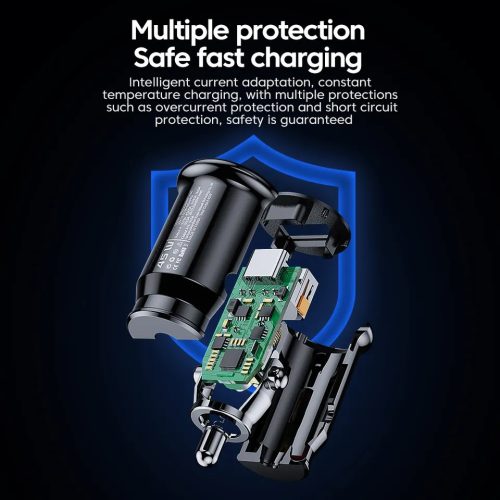 Toocki USB C + USB A autós töltő 45W adapter (TCCAC-SR02)