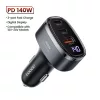 Toocki 2db USB C + USB A autós töltő 140W adapter (TCCAC-TT0H)