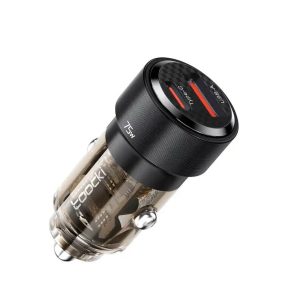   Toocki USB C + USB A autós töltő 75W átlátszó adapter (TCCAC-XJ01)
