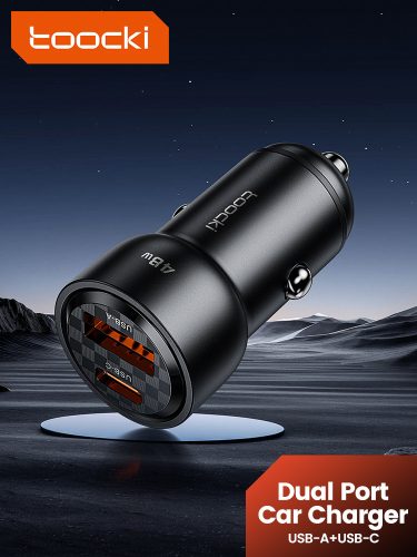 Toocki USB C + USB A autós töltő 48W adapter (TCCAC-YF01)