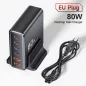   Toocki 2db USB + 4db USB C GaN dokkoló állomás 80W (TCT-XRB01)