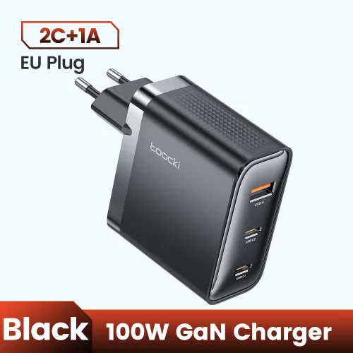 Toocki USB + 2db USB C 100W gyorstöltő adapter (TCT100-XRB01)