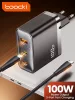Toocki USB + 2db USB C 100W gyorstöltő adapter (TCT100-XRB01)