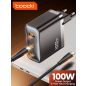 Toocki USB + 2db USB C 100W gyorstöltő adapter (TCT100-XRB01)