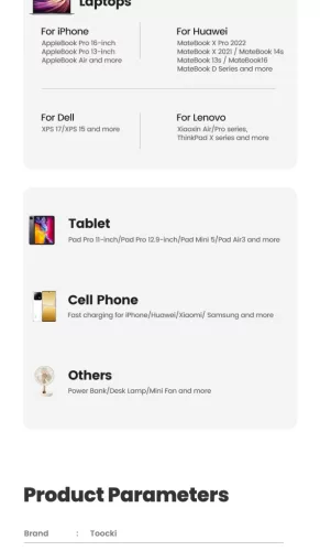 Toocki USB + 2db USB C 100W gyorstöltő adapter (TCT100-XRB01)