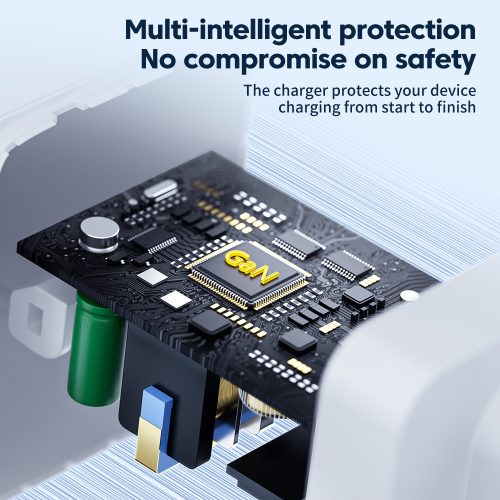 Toocki USB + 2db USB C 67W GaN gyorstöltő adapter (TCT2C1A-JCB01)