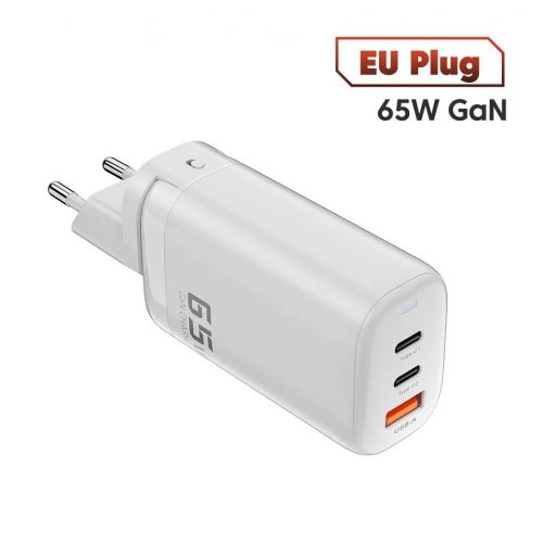 Toocki USB + 2db USB C 65W gyorstöltő adapter (TCT2C1A-YRB02)