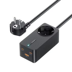   Toocki 1db USB + 2db USB C GaN + AC kimenet 67W hálózati töltő (TCT2C67-JRB01)