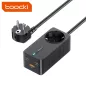   Toocki 1db USB + 2db USB C GaN + AC kimenet 67W hálózati töltő (TCT2C67-JRB01)