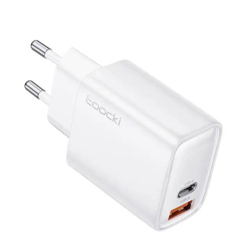 Toocki USB + Type C 33W GaN gyorstöltő adapter (TCT33-BLB02)