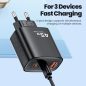 Toocki USB + 2db USB C 45W GaN gyorstöltő adapter (TCT45-XRB01)