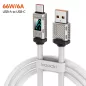   Toocki Conqueror USB-A - USB-C 66W 6A kijelzős kábel 1m fehér (TXCAC-ZFZ02)