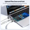 Toocki Conqueror USB-A - USB-C 66W 6A kijelzős kábel 1m fehér (TXCAC-ZFZ02)