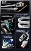 Toocki Conqueror USB-A - USB-C 66W 6A kijelzős kábel 1m fehér (TXCAC-ZFZ02)
