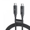 Toocki USB C 5A 240W kábel 1m fekete (TXCCC3-SJ01)