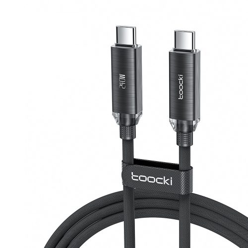 Toocki USB C 5A 240W kábel 1m fekete (TXCCC3-SJ01)