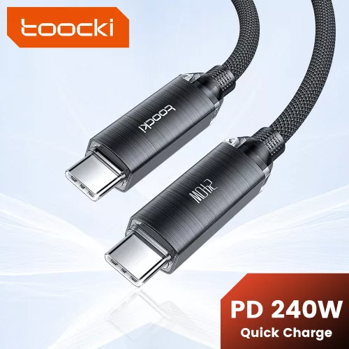 Toocki USB C 5A 240W kábel 1m fekete (TXCCC3-SJ01)