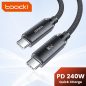 Toocki USB C 5A 240W kábel 1m fekete (TXCCC3-SJ01)